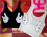 crop top manos mickey